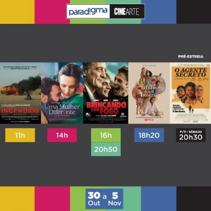Programação do Paradigma Cine Arte, de 30/10 a 05/11