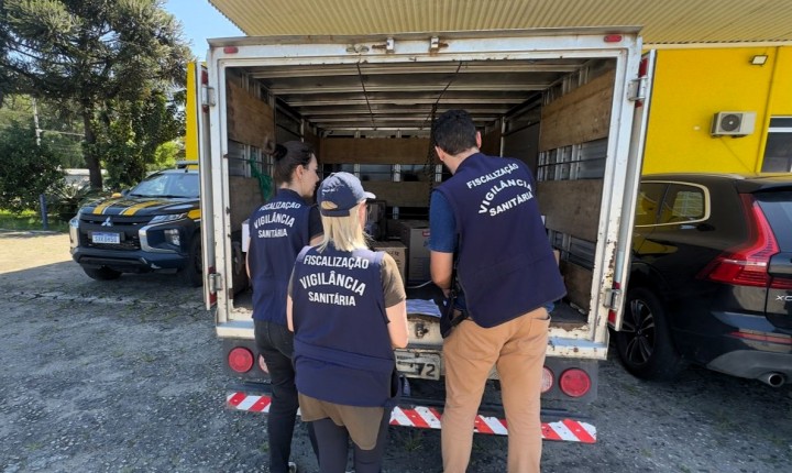 PRF SC identifica 1,5 tonelada de carne irregular