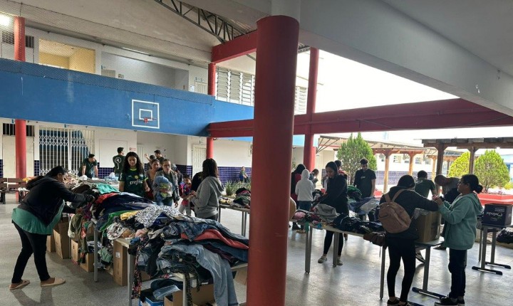 Frio mobiliza corrente solidária em SC
