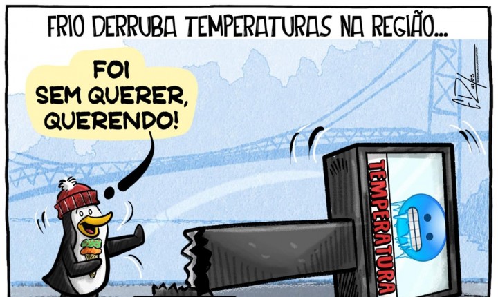 Frente fria em SC derruba temperaturas 