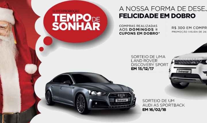 ‘Tempo de Sonhar’ é a nova campanha de prêmios do Beiramar Shopping