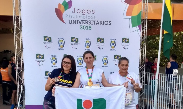 Aluna da Udesc conquista três medalhas de ouro nos Jogos Paralímpicos Universitários