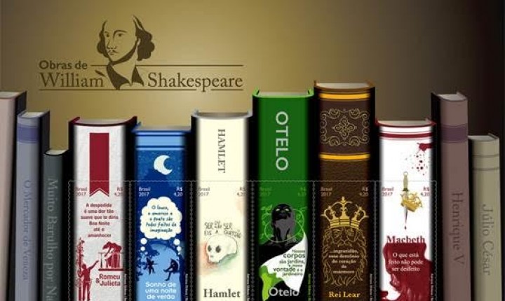 Selo dos Correios sobre obras de Shakespeare é eleito um dos mais belos de 2017
