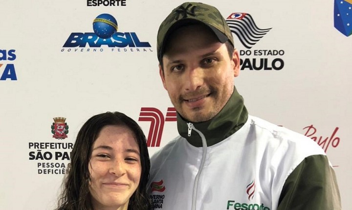Catarinense na seleção paralímpica de natação 