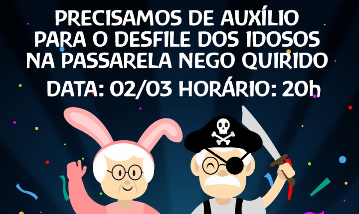 Somar Floripa busca voluntários para auxiliar no desfile dos idosos no Carnaval
