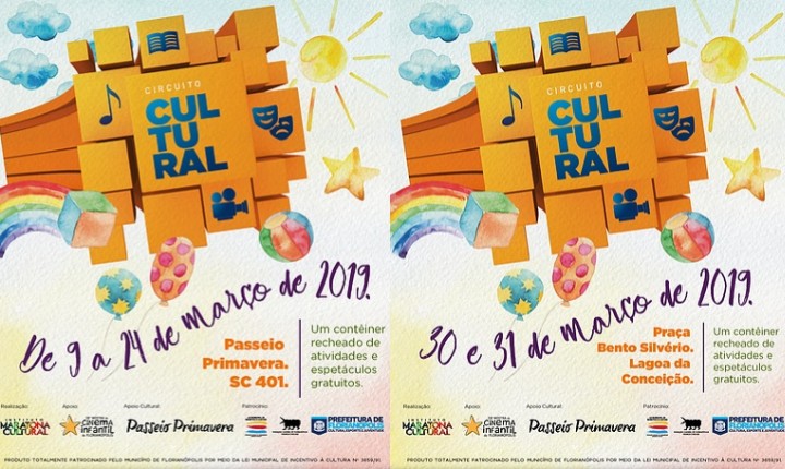 Projeto Circuito Cultural estaciona seu contêiner no Passeio Primavera, em Florianópolis