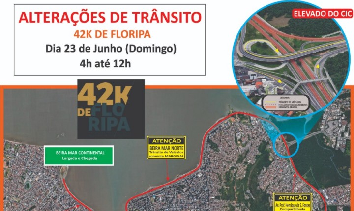 Corrida 42k de Floripa altera o trânsito da capital no próximo domingo