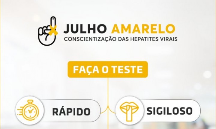 Julho amarelo: mês de prevenção e conscientização das hepatites virais