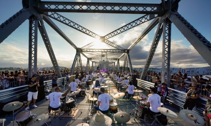 Projeto Viva a Ponte: Orquestra de Baterias encerra programação após sete dias de eventos