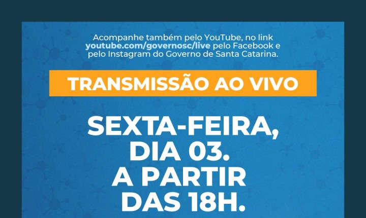 Governador e secretário da Saúde falam ao vivo sobre ações de combate ao coronavírus