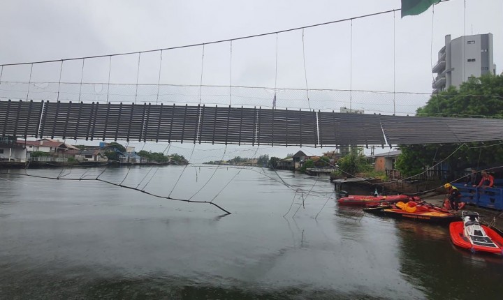 Queda de ponte: uma pessoa está desaparecida