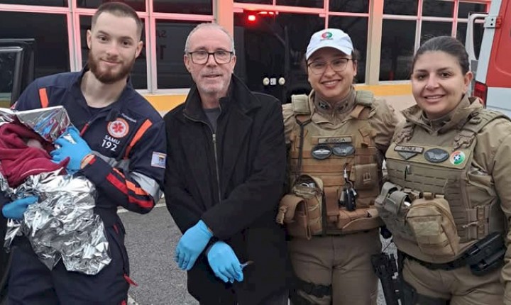 Parto surpresa mobiliza policiais na SC-401