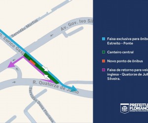 Faixa exclusiva de ônibus muda trânsito no Estreito