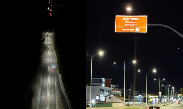 Nova iluminação garante mais segurança em acessos ao Norte da Ilha