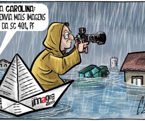 Enchente histórica: o Imagem da Ilha na linha de frente da cobertura é premiado