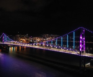 Hercílio Luz fecha à noite e antecipa clima do centenário