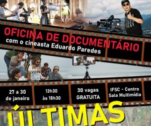 Oficina de documentário abre vagas gratuitas em Floripa