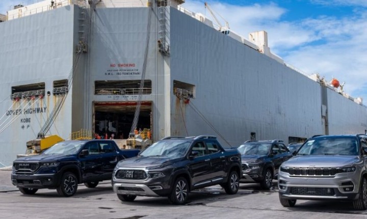 Exportações de veículos caem forte no início de 2026
