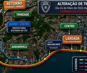 Corrida da PM muda trânsito na Beira-Mar
