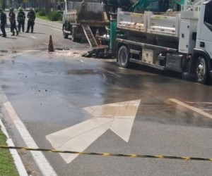 Vazamento mobiliza operação no Parque de Coqueiros