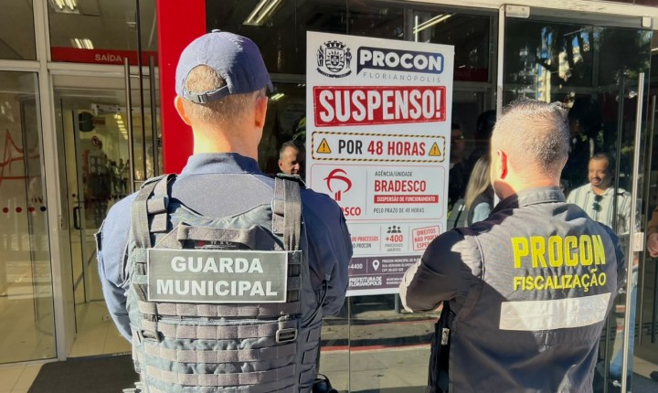 Procon fecha agência do Bradesco em Floripa