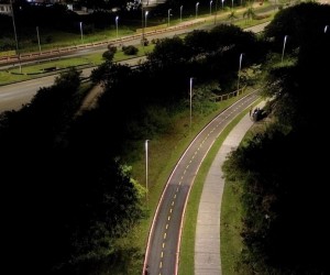 Nova iluminação reforça segurança em ciclovia da Via Expressa Sul