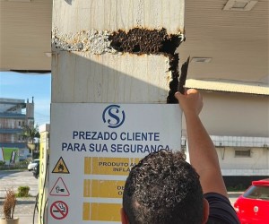 Vazamento de diesel leva posto à interdição