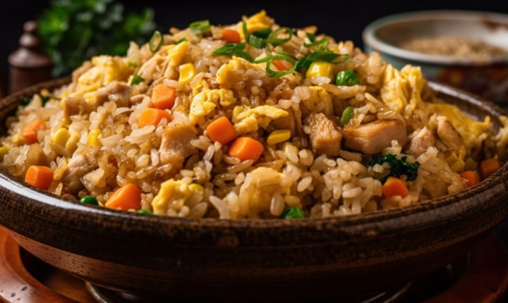 Frango, arroz e legumes em apenas uma receita