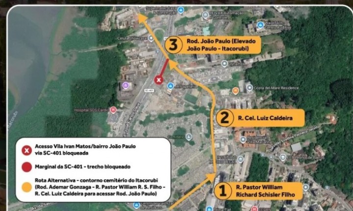Acesso à Rodovia João Paulo será bloqueado