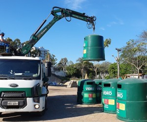Coleta seletiva: 50 novos contentores de vidros começam a ser instalados na Capital