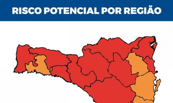 Grande Florianópolis, Laguna, Médio Vale do Itajaí e Oeste foram reclassificados