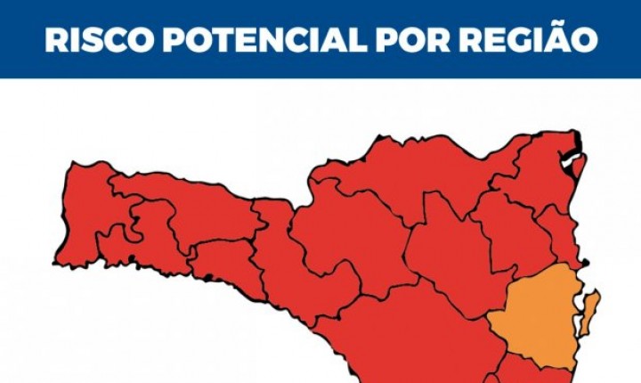 Grande Florianópolis tem nova matriz de risco: Laranja