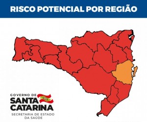 Grande Florianópolis tem nova matriz de risco: Laranja