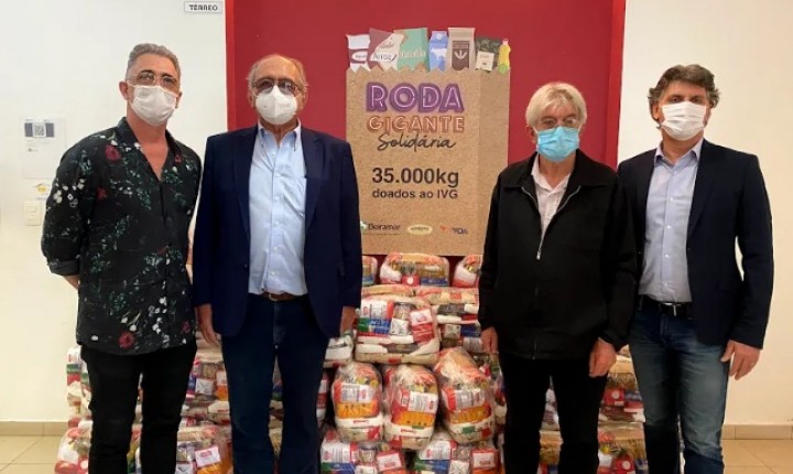 Ação solidária entrega 35 toneladas de alimentos para o Instituto Vilson Groh