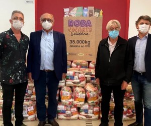 Ação solidária entrega 35 toneladas de alimentos para o Instituto Vilson Groh