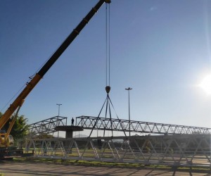 Novo içamento de módulos da passarela aconteceu na manhã de hoje 