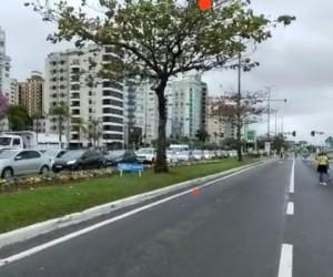 Parte da Av. Beiramar é tomada por manifestantes