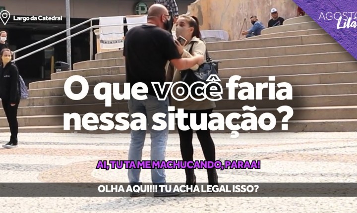 Flagra de violência doméstica nas ruas da Capital