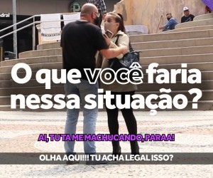 Flagra de violência doméstica nas ruas da Capital