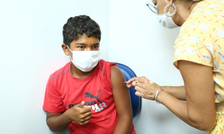 Vacinação de crianças será realizada em pontos fixos nesta quinta, 10