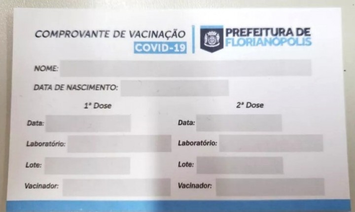 Perdeu o comprovante de vacinação? Saiba como solicitar 2ª via em Florianópolis