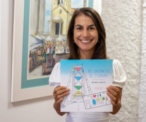 Artista manezinha lança livro de colorir “Os Encantos de Floripa”
