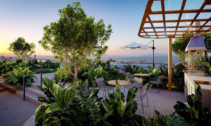 Empreendimento terá jardim suspenso com vegetação nativa da Mata Atlântica