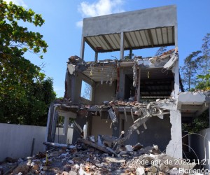 Duas construções foram demolidas no Canpeche