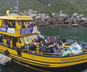 Mais de 1 tonelada de lixo é recolhida na Ilha do Arvoredo