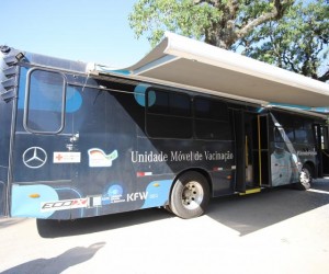Busão da vacinação vai funcionar sábado e domingo em Florianópolis