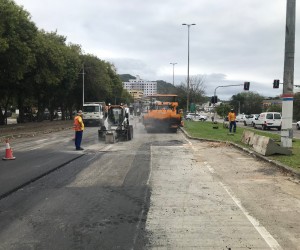 Iniciada a pavimentação de trecho da Avenida Henrique Fontes