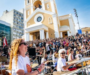 Orquestra de Baterias e Feira de Cascaes movimentaram esse domingo