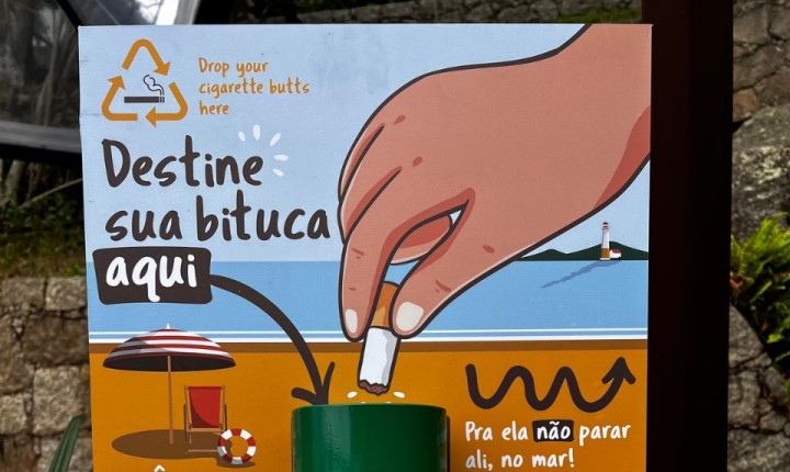 Praias e bairros terão coletores de bitucas de cigarro