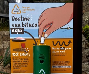 Praias e bairros terão coletores de bitucas de cigarro